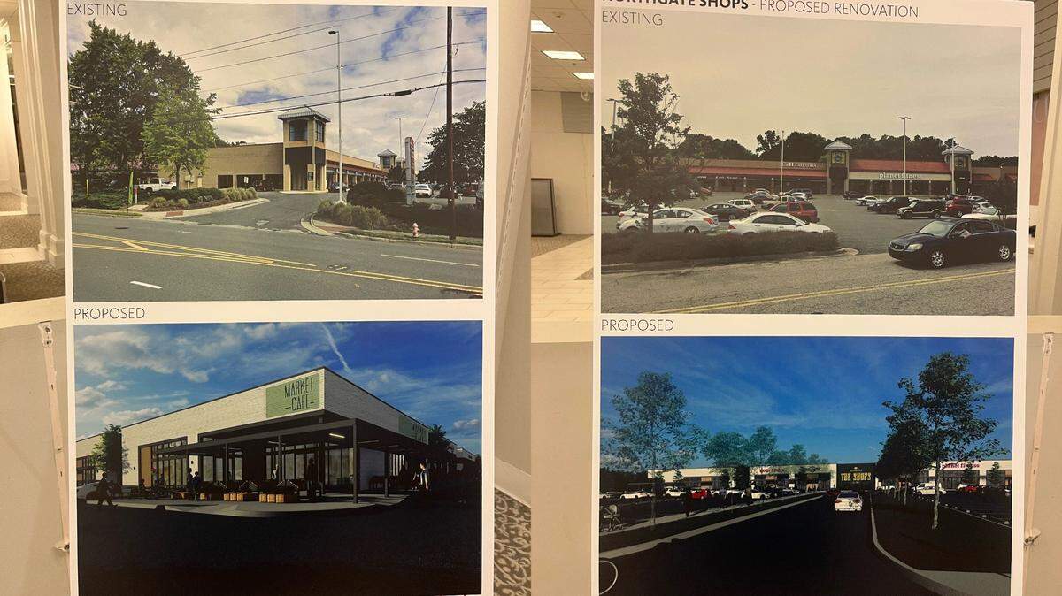 A rendering of Northgate Mall’s proposed redevelopment from an early 2023 meeting.