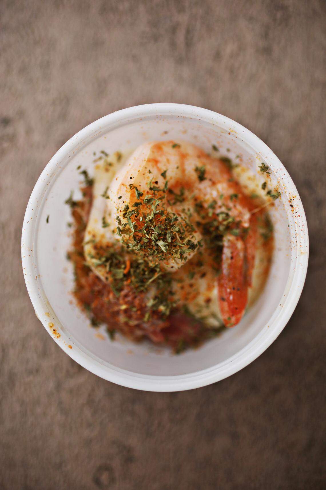 The Shrimp Alfredo Stuffed Turkey Leg from Hickory Tree Turkey BBQ is one of several new foods that will debut at The N.C. State Fair in Raleigh.