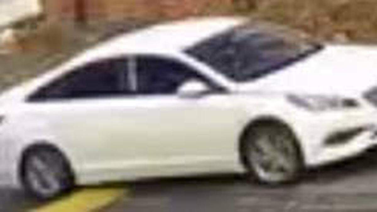 Durham police investigators are trying to find this 2016 white Hyundai Sonata that was stolen on Jan. 11, 2025 and then used in a fatal shooting that occurred that same day on Danube Lane.