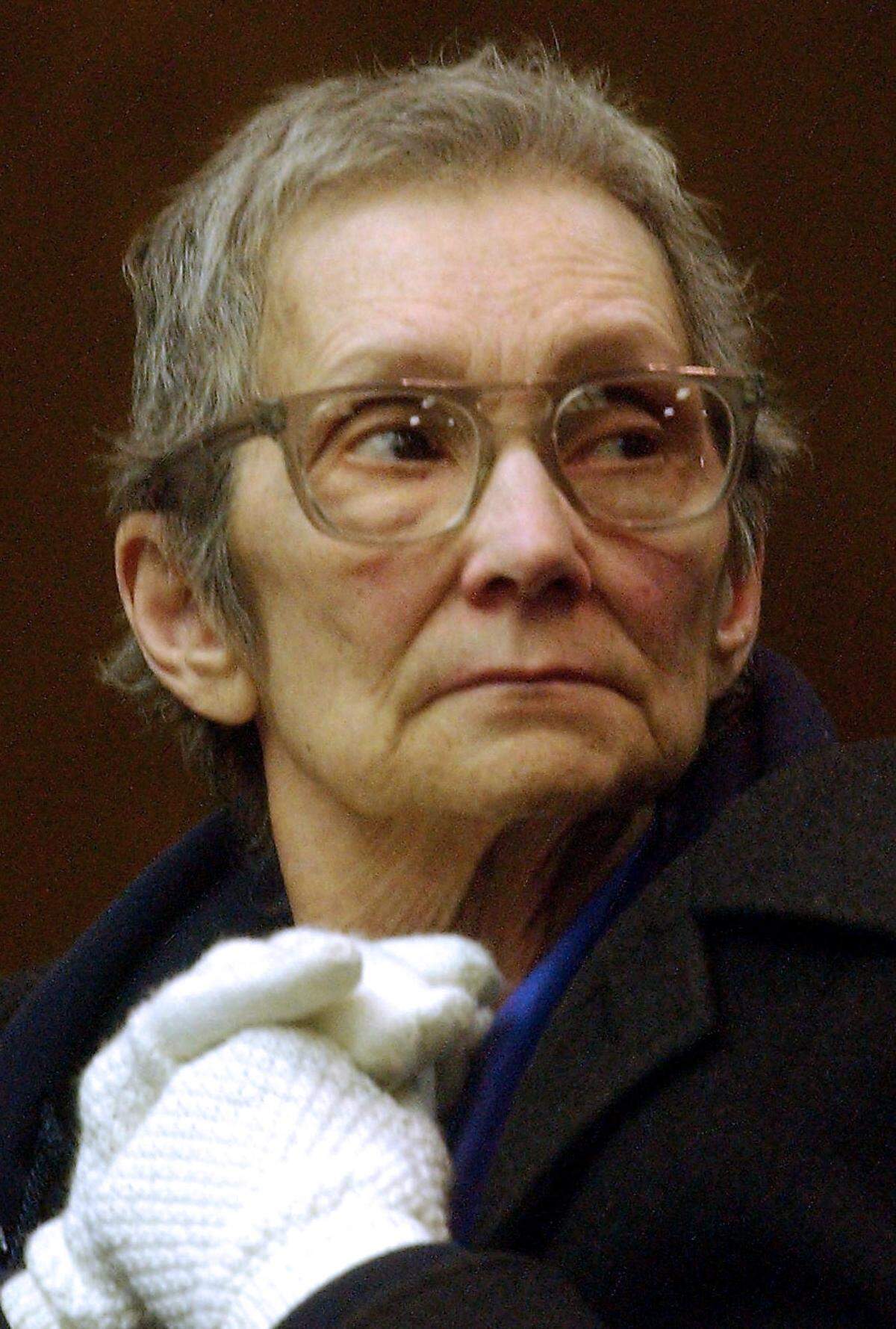 A 2004 photo shows Death Row inmate Blanche Taylor Moore, 70, appearing in court in Winston-Salem, N.C.for a hearing to determine whether or not she should be granted a new trial. Moore was convicted of murder in 1990.