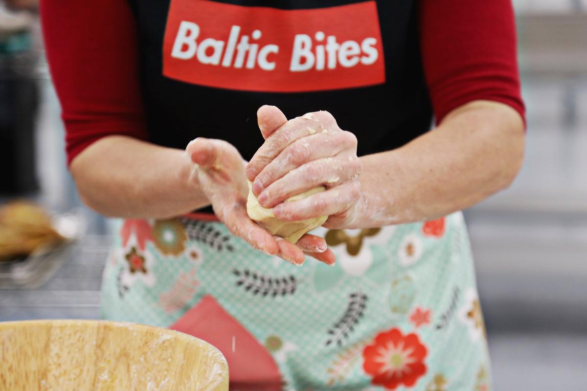 Chef Dana Senfeldiene makes the dough for her handmade pastries in the Raleigh commissary kitchen, The Kitchen Archive, on Tuesday, Dec. 4, 2018. Senfeldiene co-owns Baltic Bites food truck but makes all of the food in advance at The Kitchen Archive.