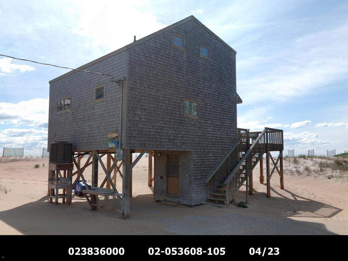 This house on Tower Circle in Buxton, built in 1969, collapsed Tuesday.