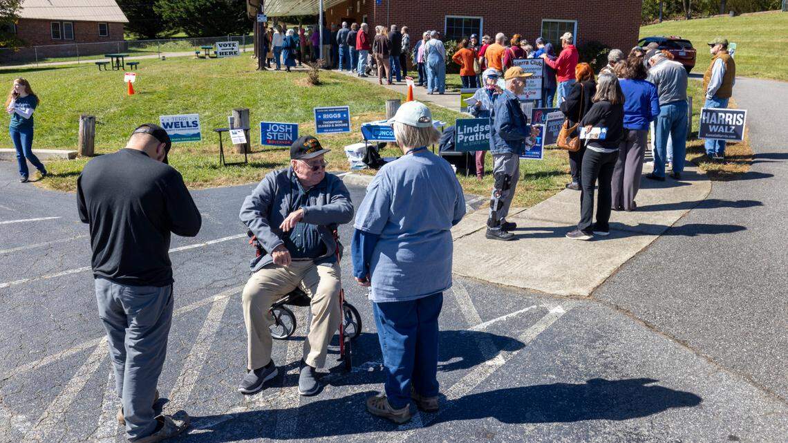 ‘Too much on the line.’ Early voters turn out in Western NC after Helene scrambled plans