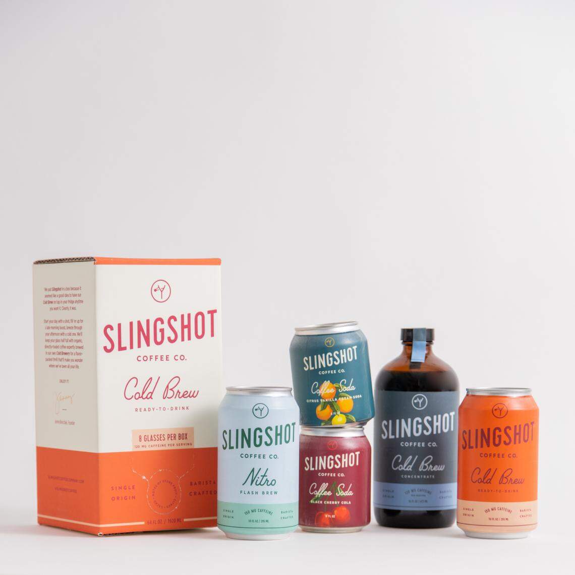 North Carolina-based Slingshot Coffee Co., founded in the Triangle, makes cold brew coffee, Nitro Flash Brew and coffee sodas.