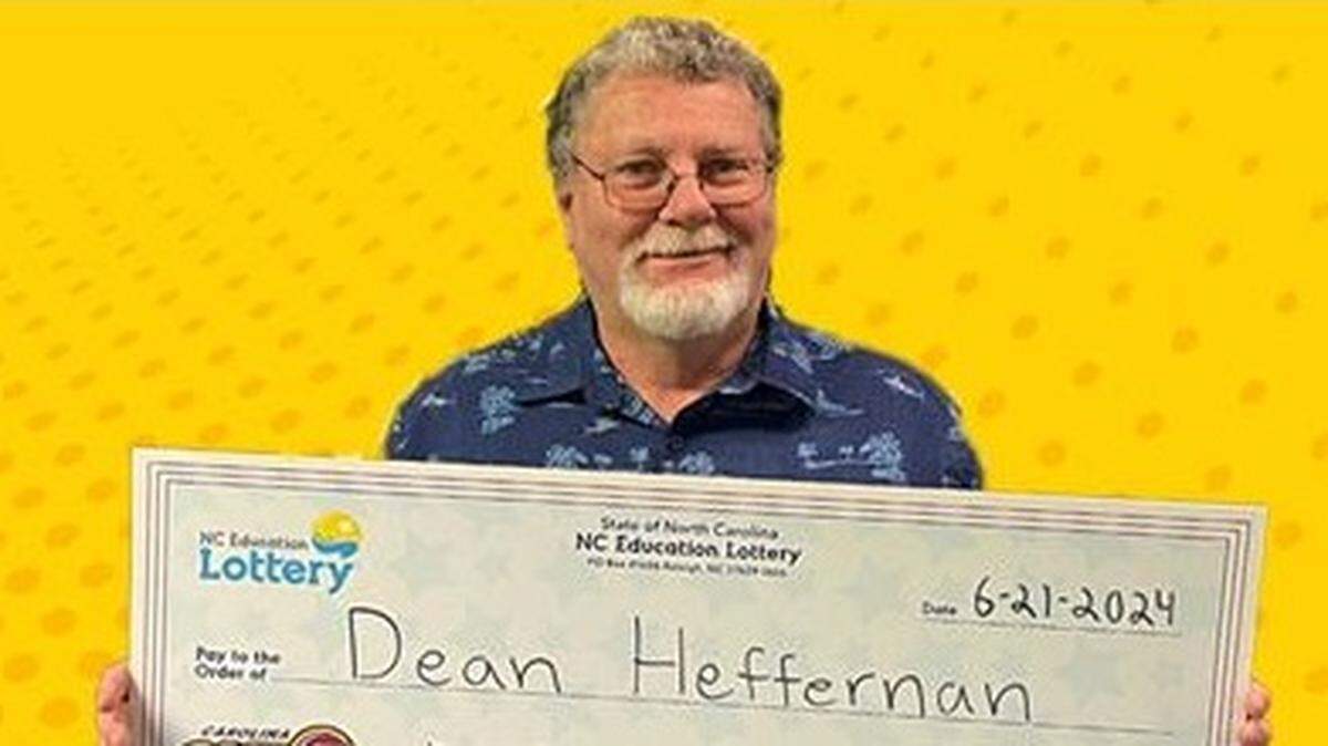 A North Carolina man with dreams of the winning lottery says his prize left him “tickled to death.”