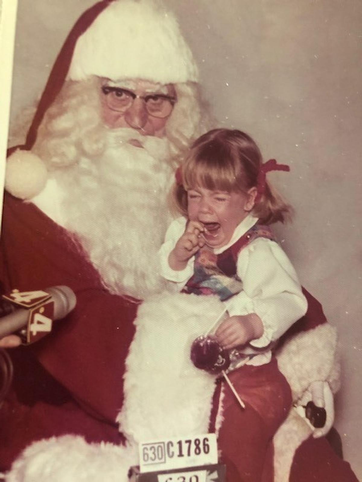 Sissel Hartwell’s daughter with Santa.