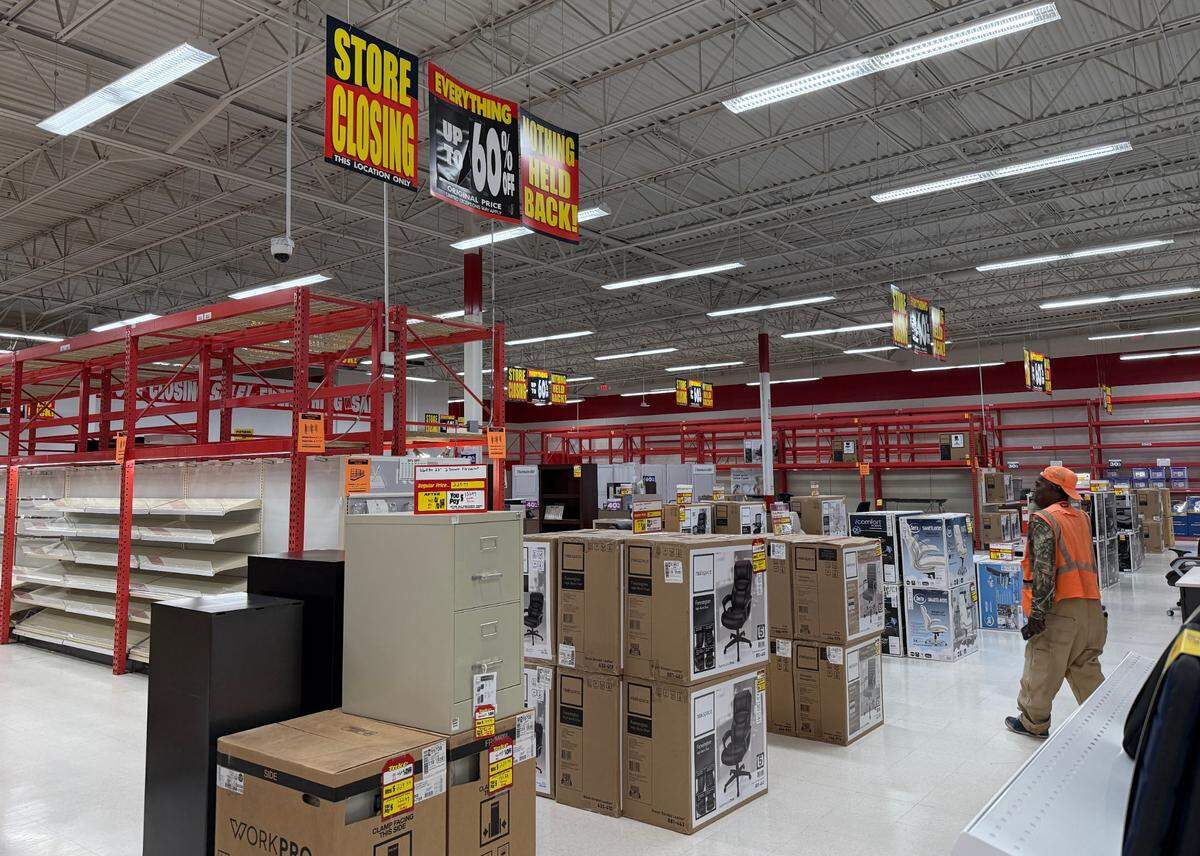 At the Office Depot on Falls of Neuse Road in Raleigh, customers can shop items up to 60% off.