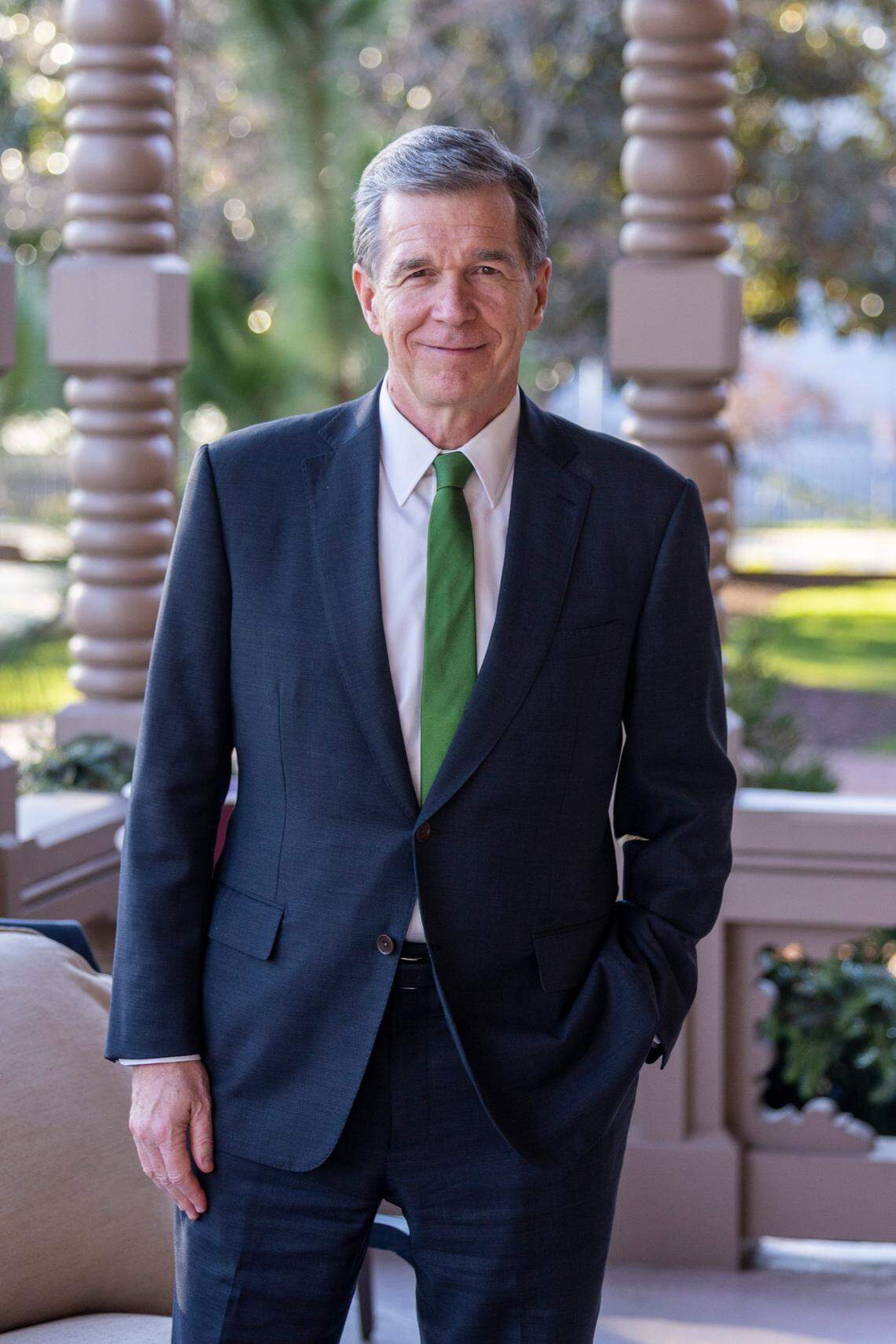 Gov. Roy Cooper at the Executive Mansion Monday, Dec. 16, 2022.