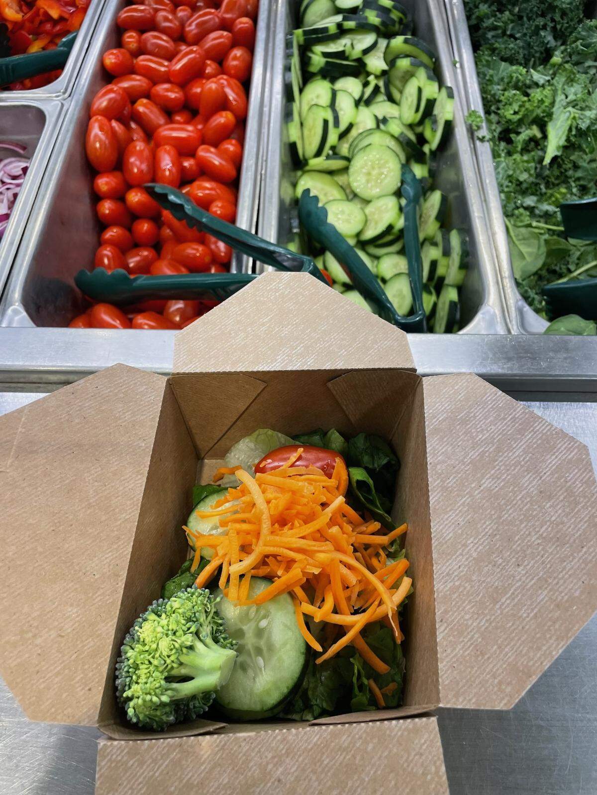 The Whole Foods Market on Wade Avenue in Raleigh offers customers a salad bar for $11.99 per pound.