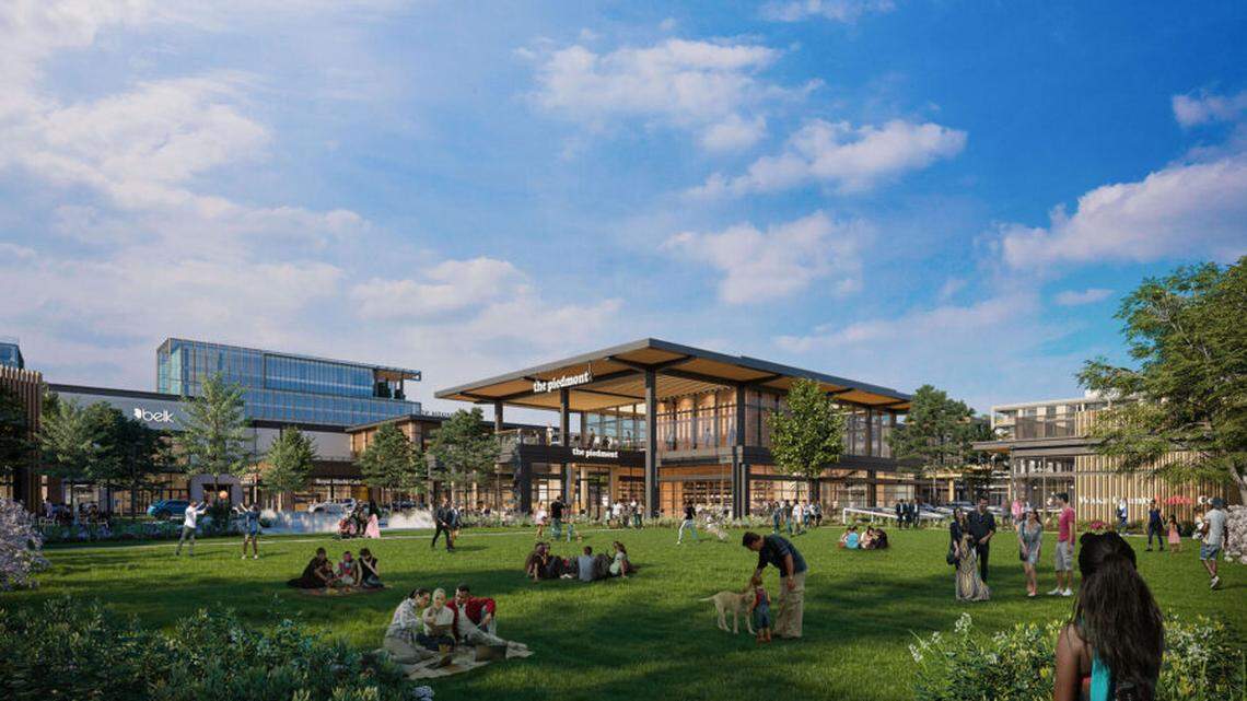 A rendering of the redevelopmed Cary Towne Center named Carolina Yards and slated for completion in 2022.