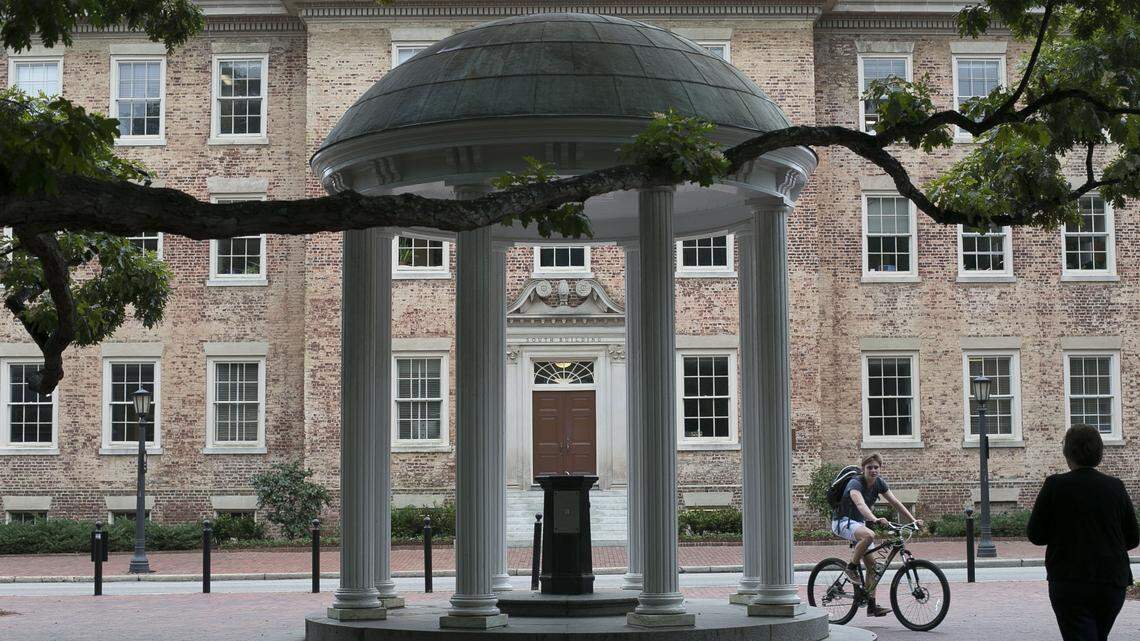 The Old Well on the UNC campus in Chapel Hill.