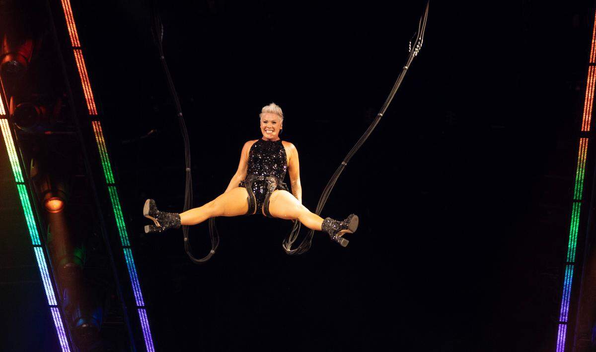 PINK in concert at Raleigh, N.C.’s Lenovo Center, Monday night, November 11, 2024.