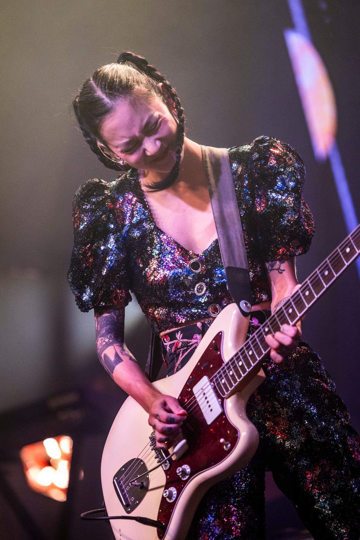 Japanese Breakfast performs on day 3 of the Hopscotch Music Festival Saturday, Sept. 9 2023 at City Plaza in Raleigh.
