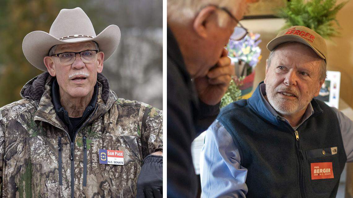 Sheriff Sam Page (left) and Sen. Phil Berger are both running for the Republican nomination for Senate District 26.
