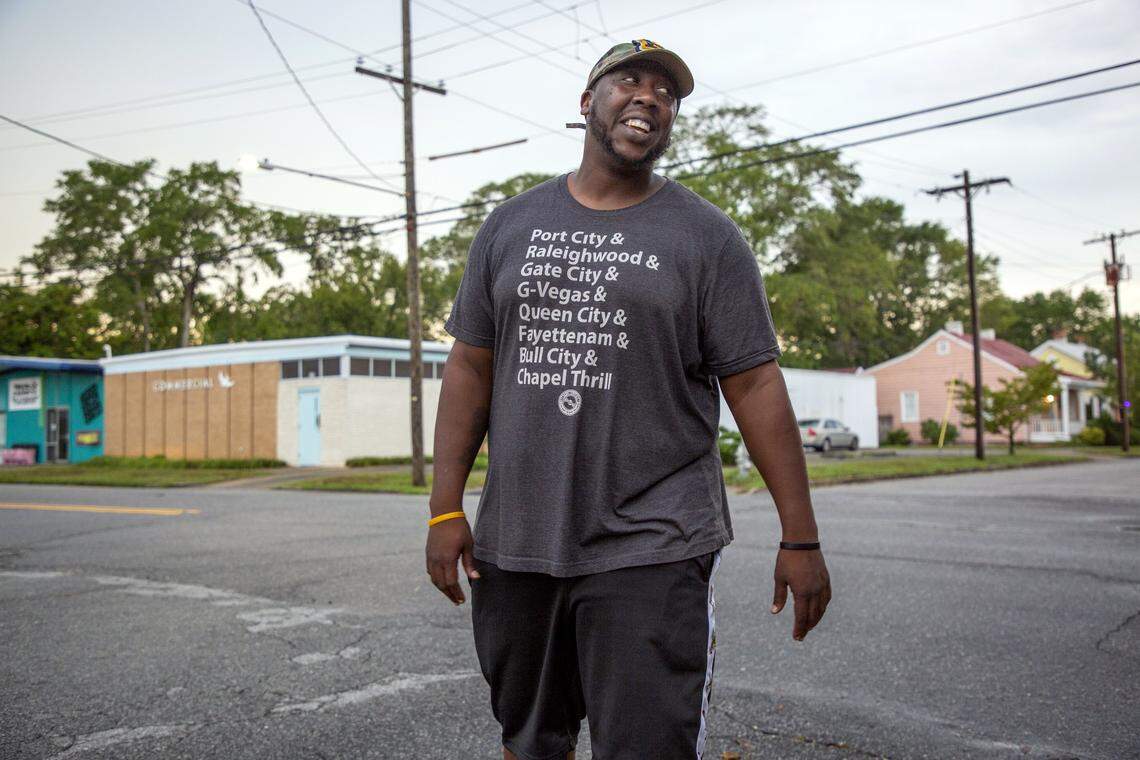 Cedric Harrison, founder of a community nonprofit, Support the Port, stands for a portrait outside his office just a few blocks from where he grew up, on Thursday, Aug. 15, 2019, in Wilmington, NC. The community Harrison supports is divided between NC Senate District 8, represented by Republican Sen. Bill Rabon, and District 9, represented by Democratic Sen. Harper Peterson.