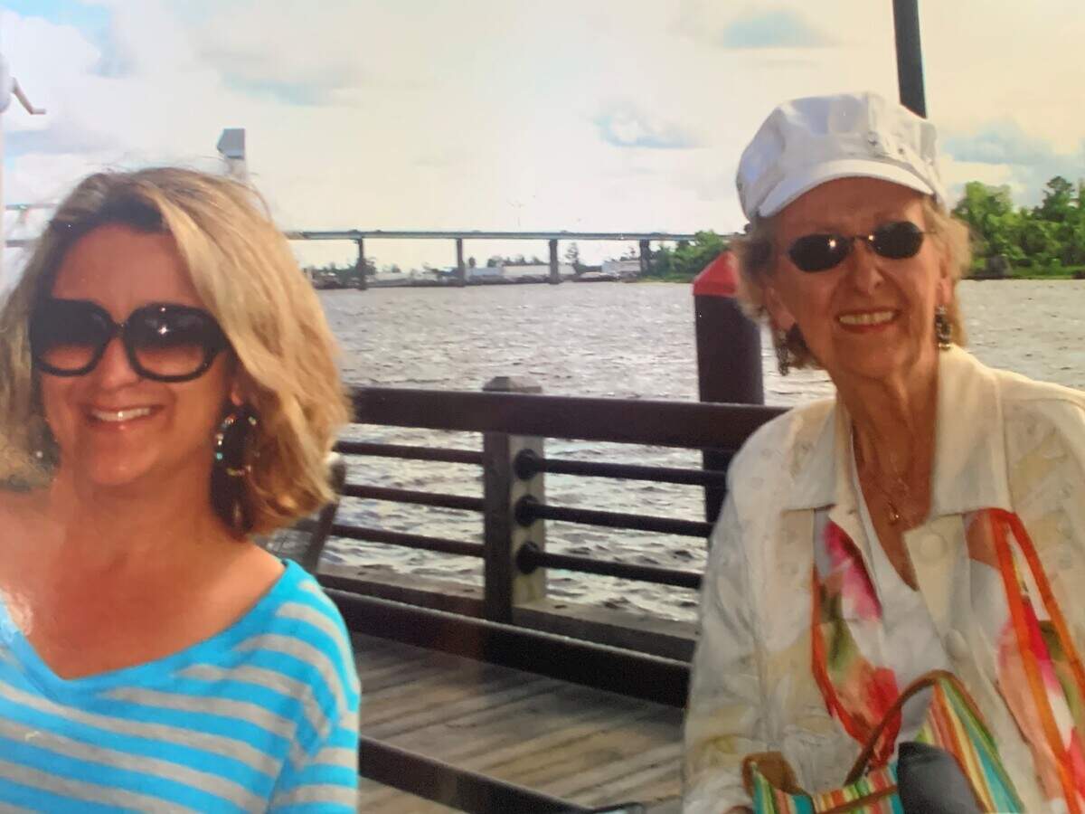 Writer Christa Gala, left, with her mother. Her mother died in 2015 after a fight with both esophageal cancer and respiratory issues.&nbsp;
