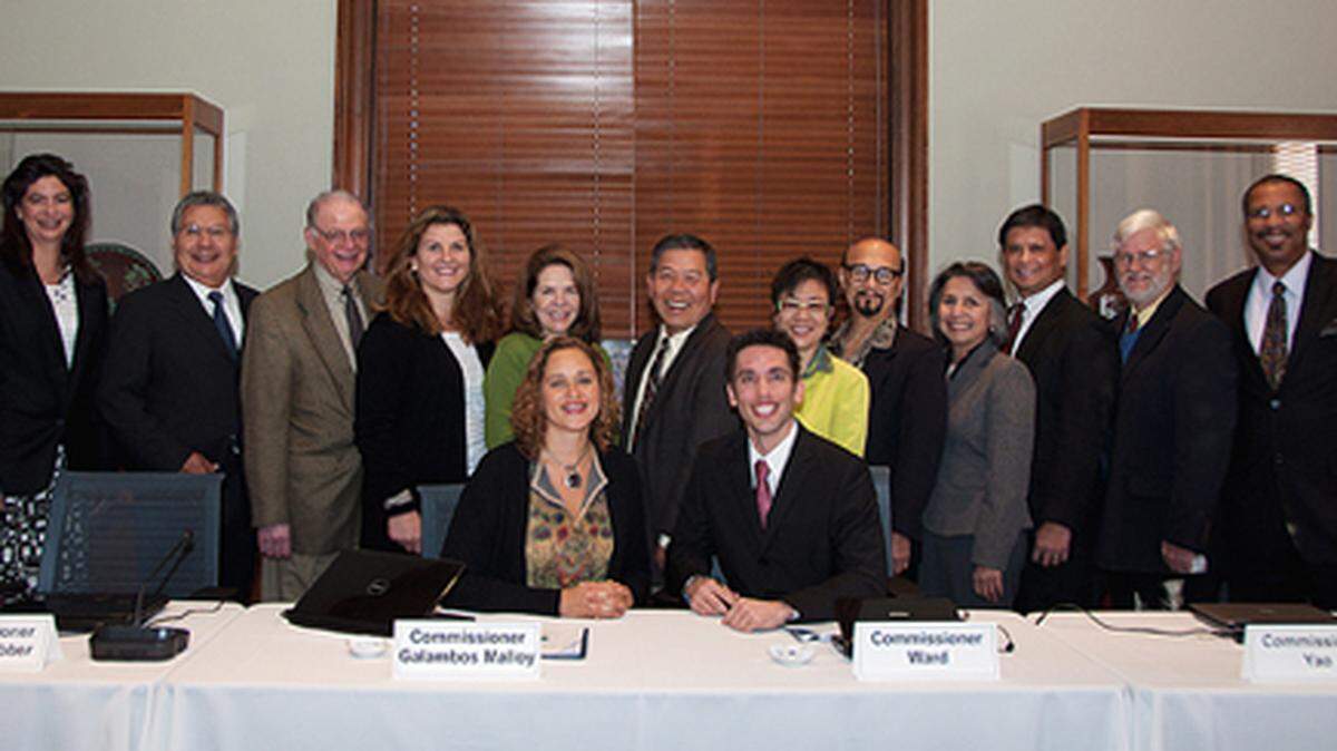 The 14-members of California Citizens  Redistricting Commission, who redrew the state’s  legislative and congressional maps.
