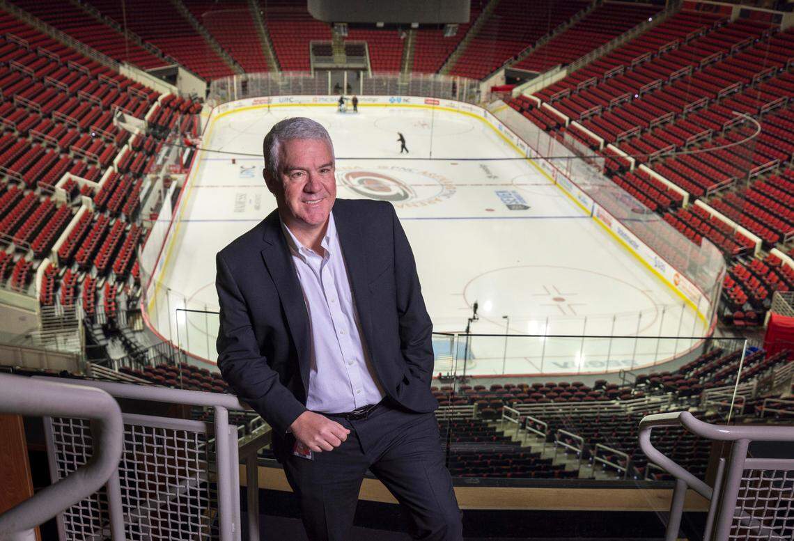 Jeff Merritt, the Executive Director of the Centennial Authority, photographed on Tuesday, December 19, 2023 at PNC Arena in Raleigh, N.C.