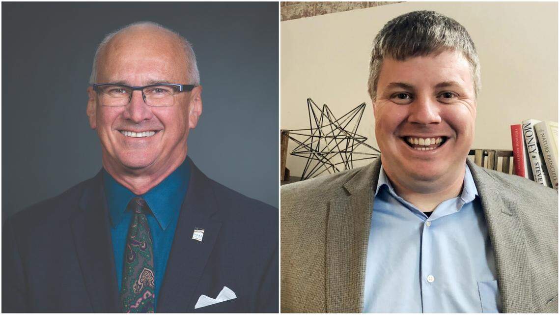 Wake County District 1 incumbent Sig Hutchinson, left, and challenger Jeremiah Pierce