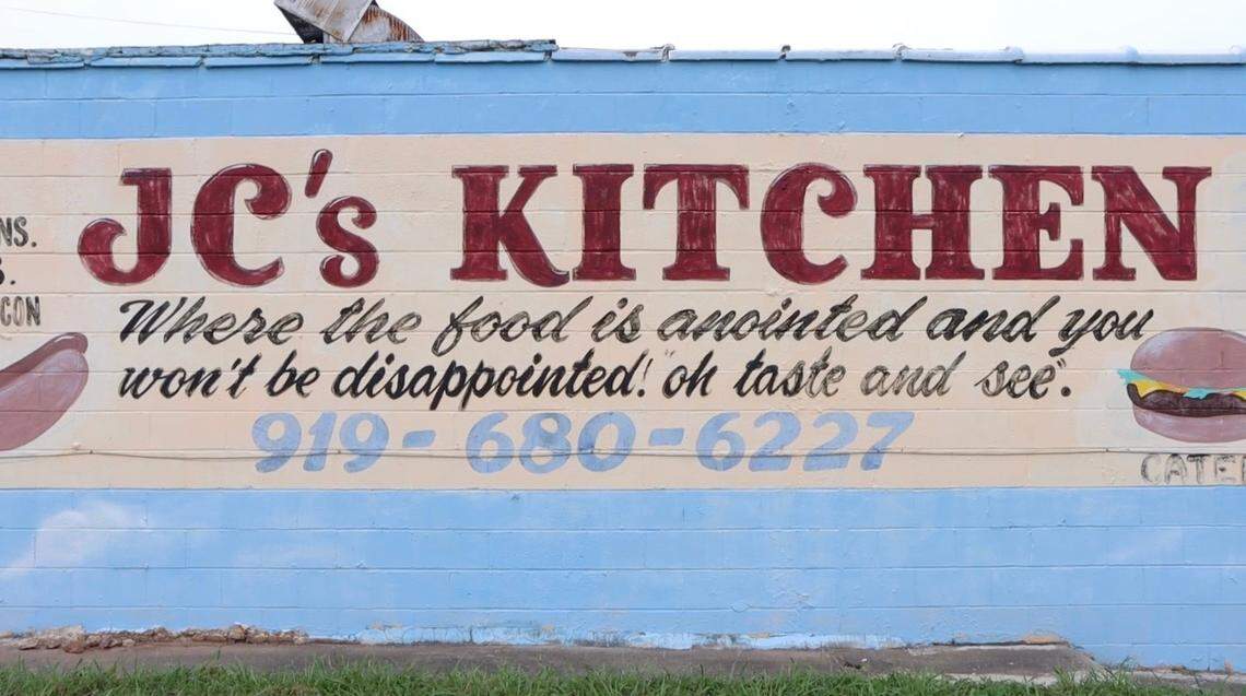 The mural on the wall displays JC’s Kitchen’s philosophy.