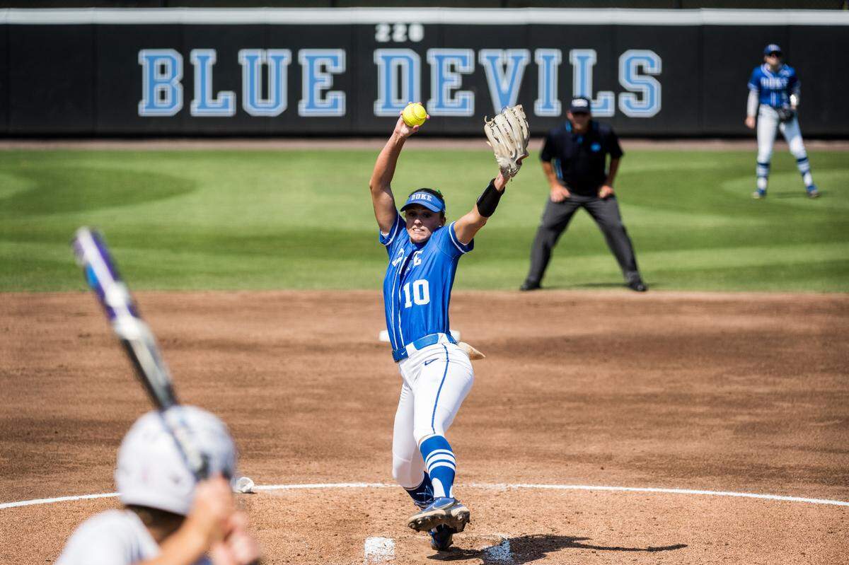 Duke Blue Devils pitcher Peyton St. George recorded the win over UMBC on Friday, striking out eight batters in seven innings of work.