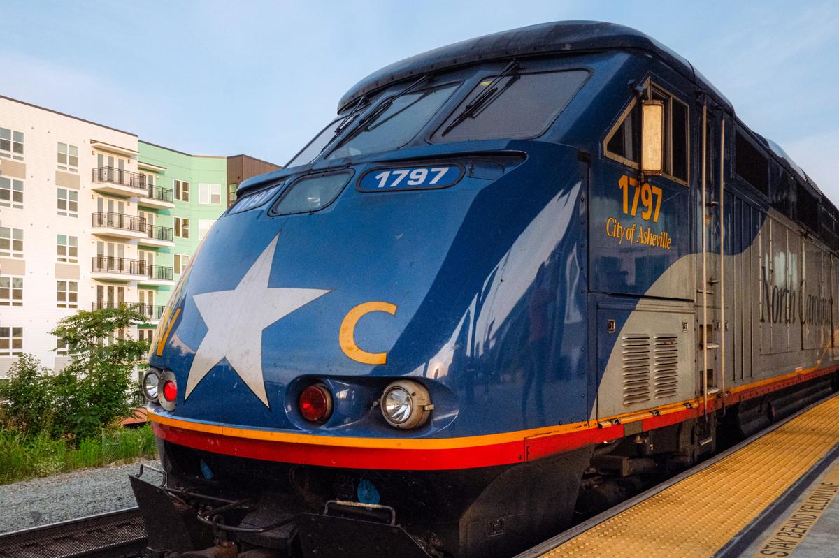 The U.S. Open Express pulls into Raleigh’s Union Station on Thursday morning. The train will offer daily service from Raleigh to Pinehurst, which rose to prominence thanks to train travel in the early 1900s.