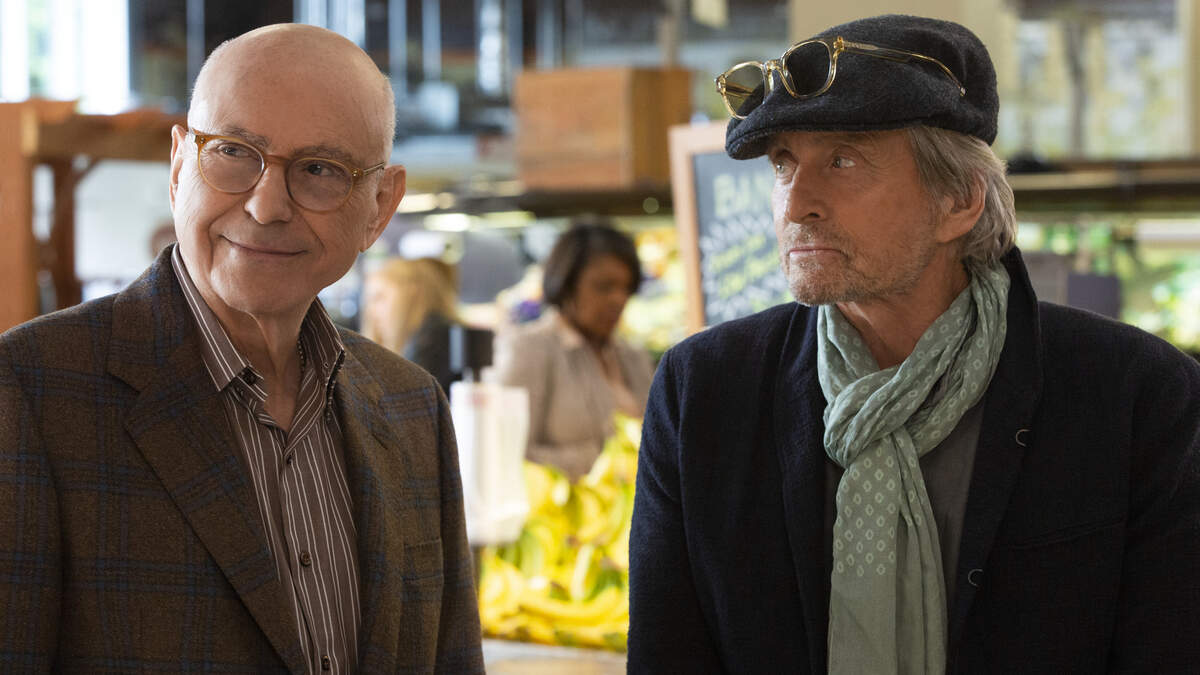 Alan Arkin, left, and Michael Douglas in the new Chuck Lorre series on Netflix, “The Kominsky Method.”