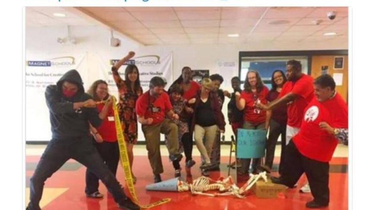 A.P. Dillon, co-founder and managing editor of American Lens, tweeted this photo of School for Creative Studies teachers re-creating the toppling of the downtown Confederate statue.