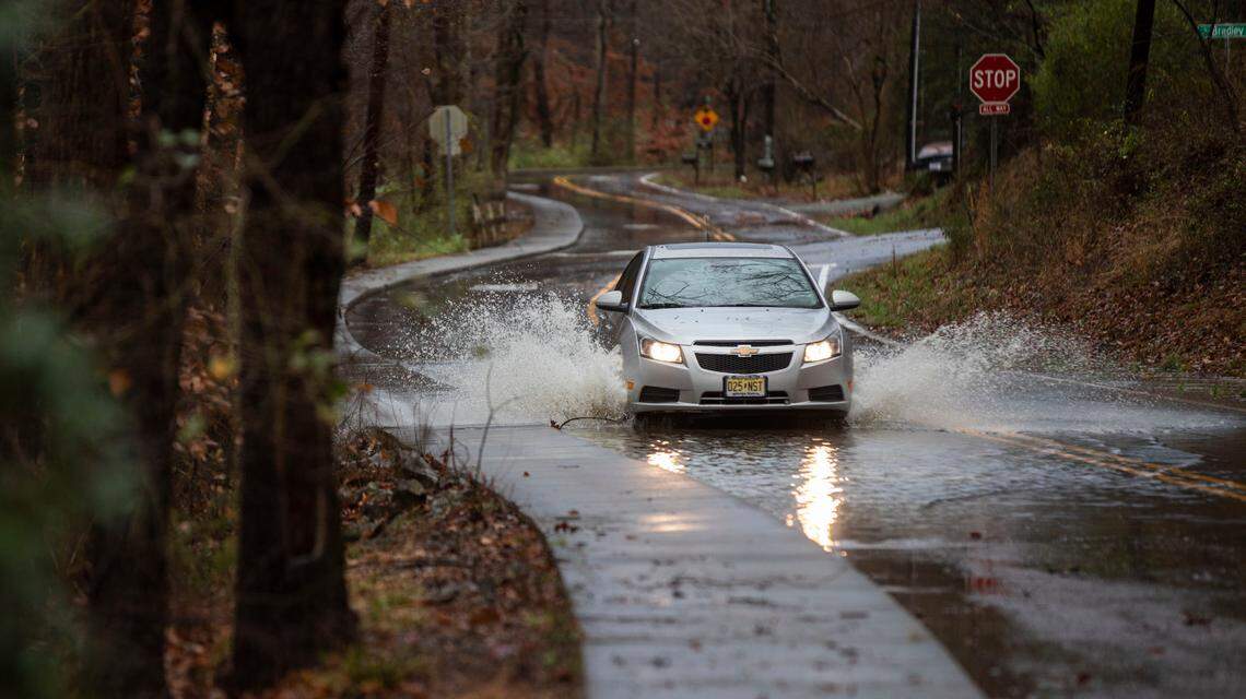 Heavy rains hit the Triangle area Monday morning, Jan. 3, 2022 as winter weather moved into the area.