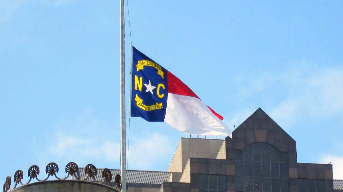 Flags can be ordered lowered by the North Carolina Governor at state buildings and by a Presidential proclamation.