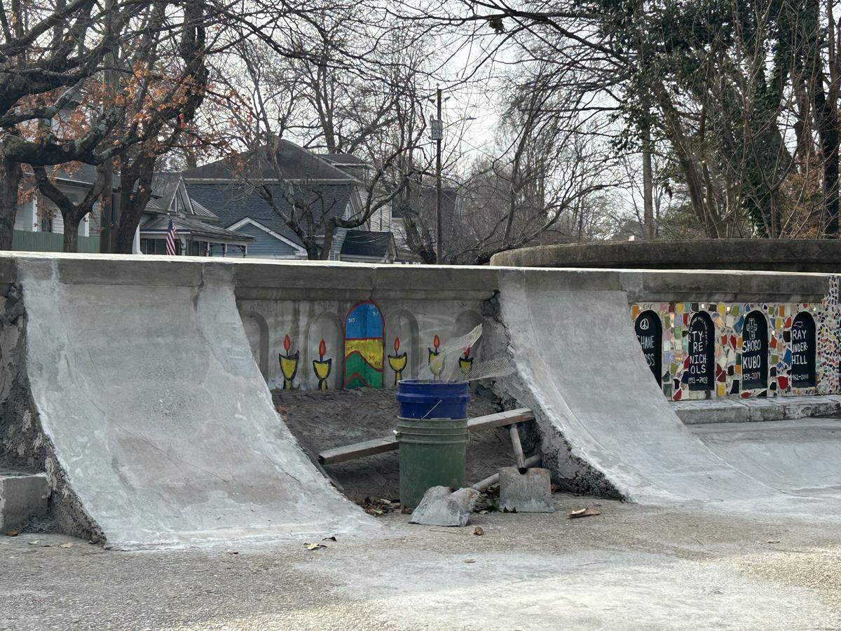 The project 303 skatepark in Raleigh built by local skaters recognizes the sport’s fallen heroes.