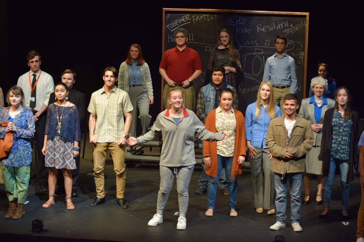 Students in the Sanderson High School Theatre Ensemble perform “26 Pebbles” at the at N.C. Theatre Conference on Nov. 3rd at Weaver Academy in Greensboro, N.C.