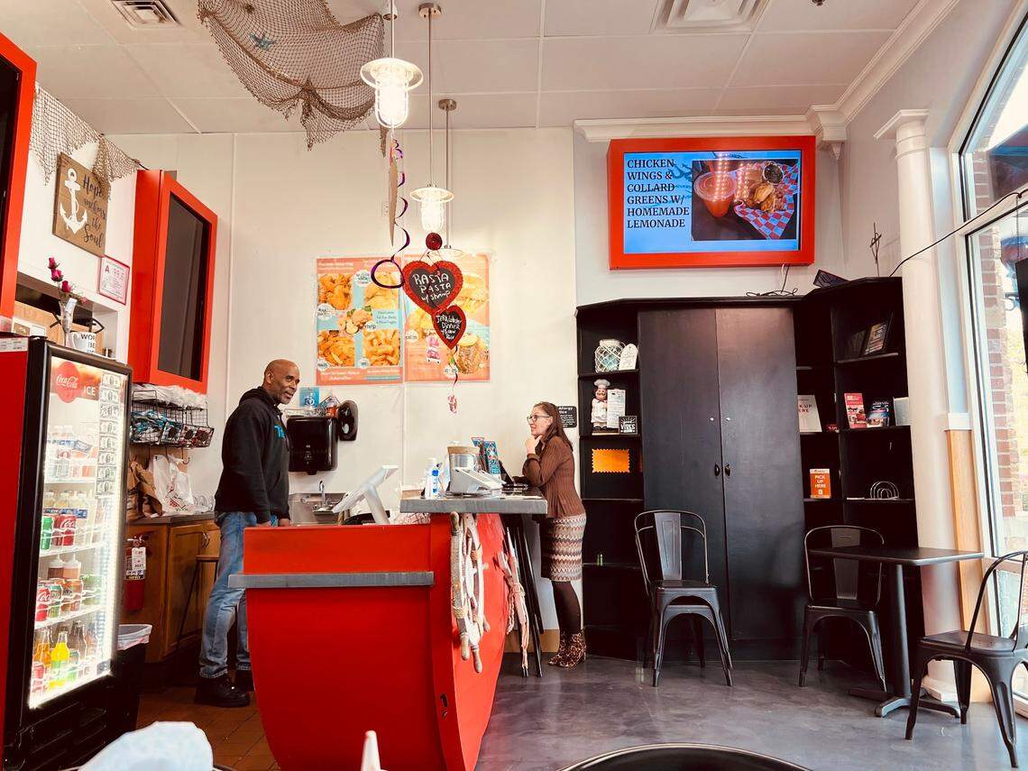 Try Seafood Grill’s menu includes everything from crab legs to jerk lobster to lamb chops and grits and a turkey wing dinner.