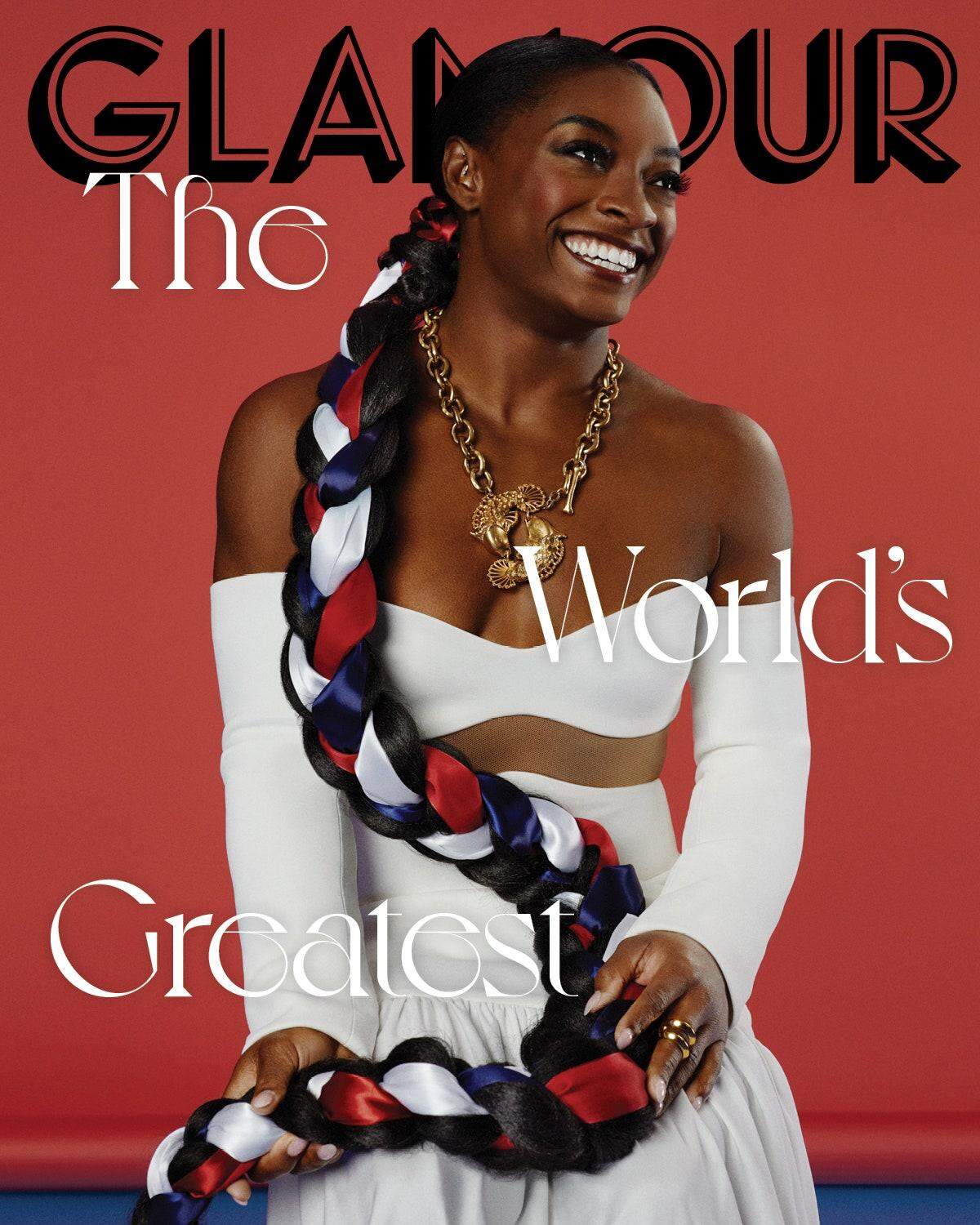 Olympic gymnast Simone Biles appears on the June 2021 cover of Glamour. The photo was taken by Durham photographer Kennedi Carter.