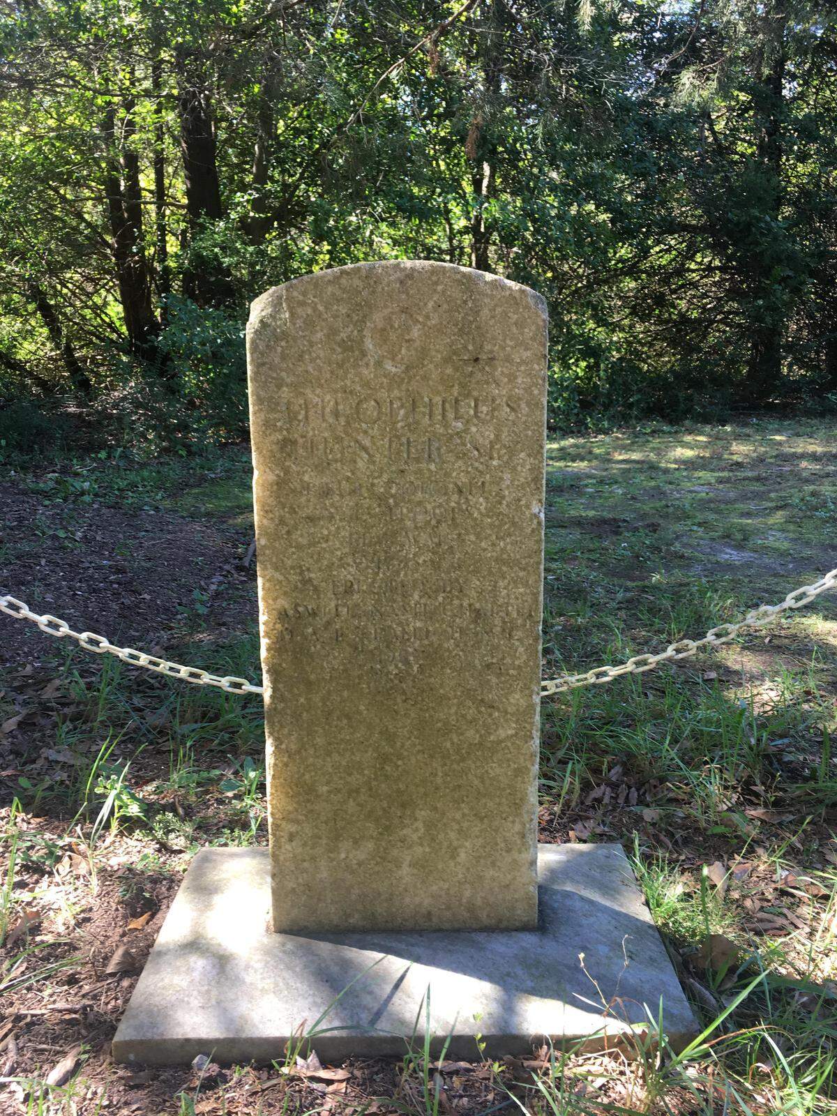Theophilus Hunter’s grave is at the edge of N.C. State University’s Centennial Campus.
