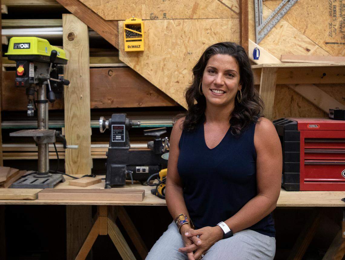 Nora El-Khouri Spencer, founder and CEO of Hope Renovations, is photographed in Carrboro, N.C. on Thursday, July 28, 2022.
