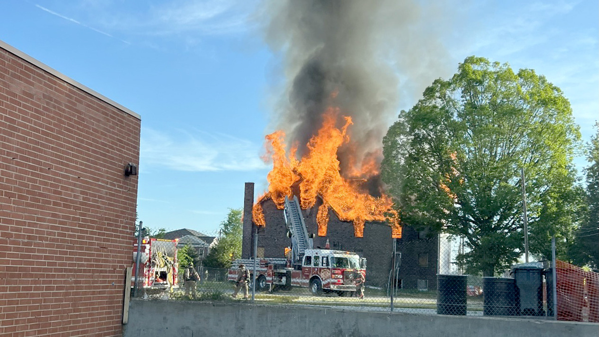 Durham firefighters are on the scene of an abandoned church fire at the intersection of East Main and Holman streets Thursday morning.&nbsp;