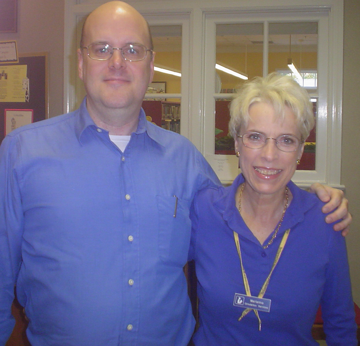 David French and Marianne Williams pose for a photo at the New Bern-Craven County Public Library on Sept. 10, 2007.