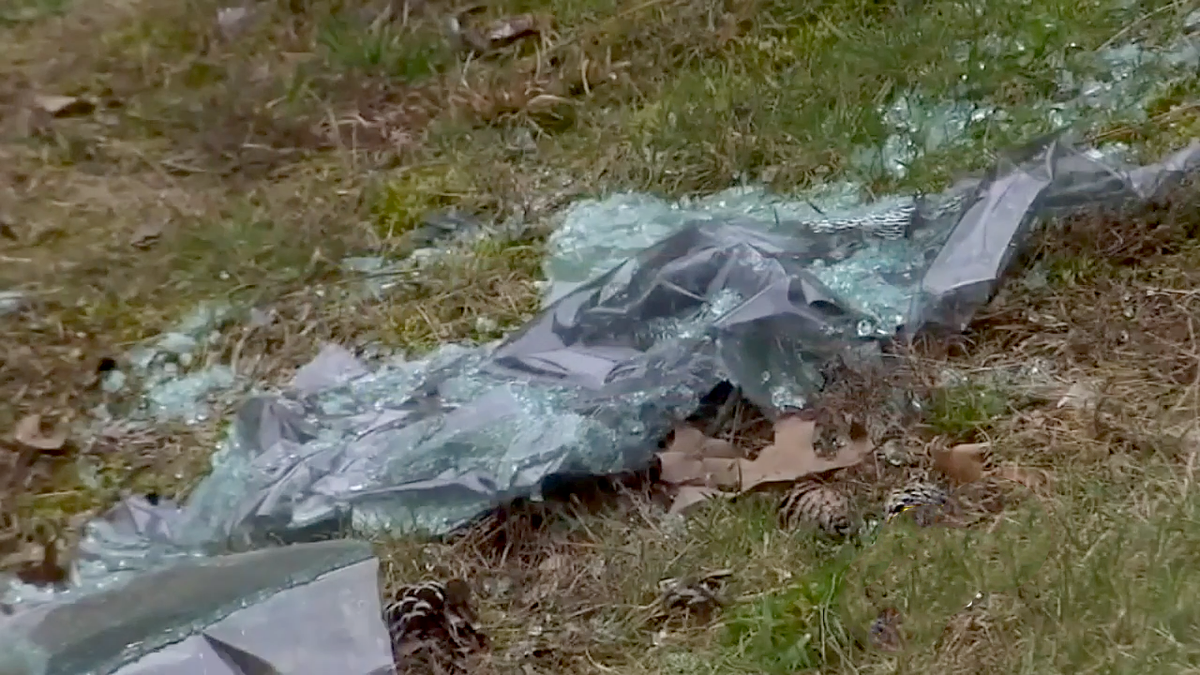 Broken glass marks the scene of the 2015 crash that killed Kerwin Biggs. His family was recently awarded a $10 million civil judgement against the driver who cause the crash, Daryl Brooks.