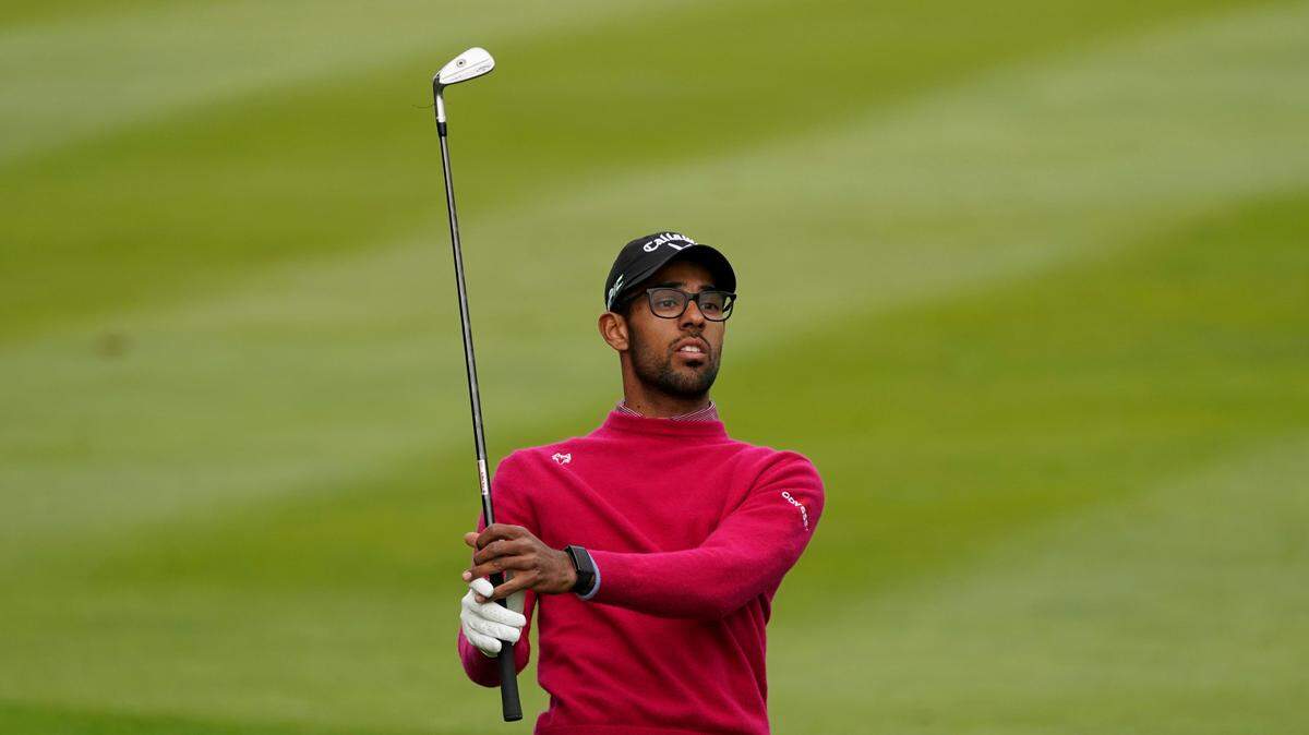 Akshay Bhatia on the Pebble Beach Golf Links during the final round of the AT&T Pebble Beach Pro-Am golf tournament Sunday, Feb. 14, 2021, in Pebble Beach, Calif. (AP Photo/Eric Risberg)