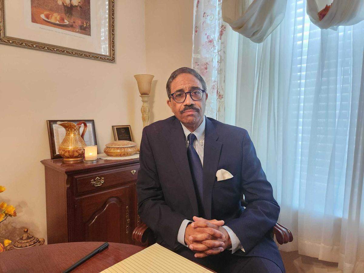 Former N.C. Supreme Court Justice Michael Morgan is running in the Democratic primary for North Carolina governor in 2024. He’s pictured here at his Raleigh home on Sept. 11, 2023 as he talked about his campaign.