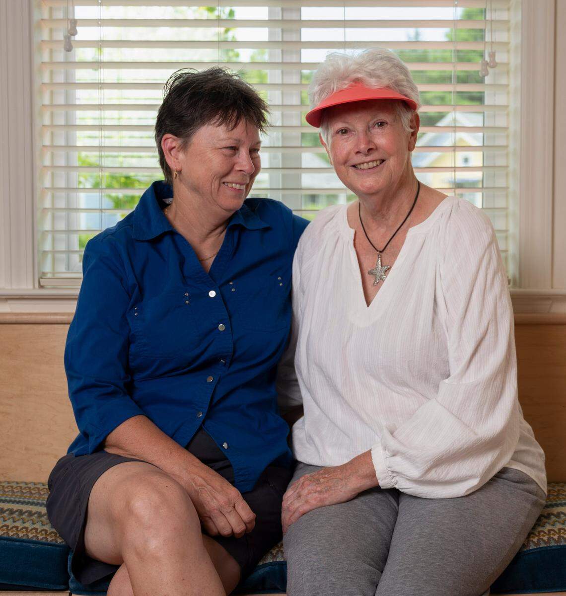 Married couple Patricia Stressler and Tami Ike live in Village Hearth in Durham, a cohousing community for LGBTQ+ identifying people over 55. Ike said she feels accepted at Village Hearth and likes knowing she can rely on her neighbors.