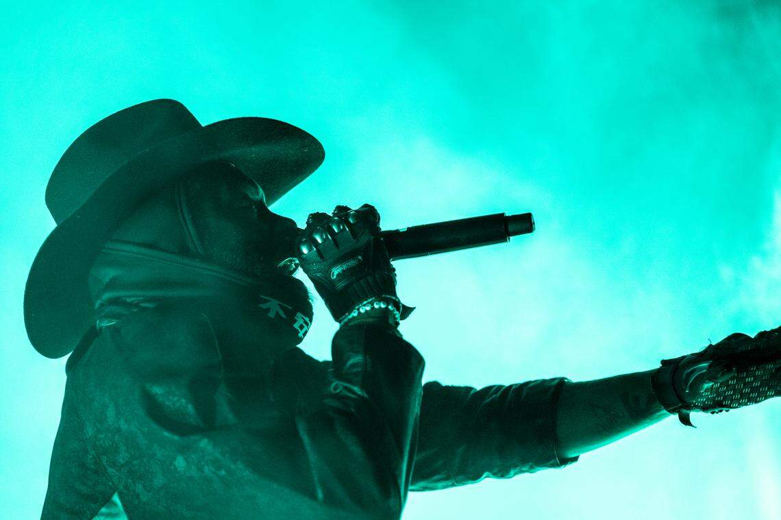 JPEGMAFIA performs at Moore Square during the Hopscotch Music Festival in Raleigh on Thursday, Sept 6, 2024.