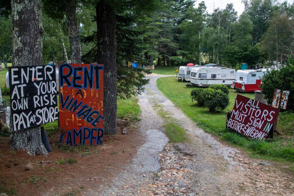 Wild Woody’s Records and More in Laurel Springs features vintage camper rentals a vast record shop, a bar, a concert stage, collectables and antiques and more.