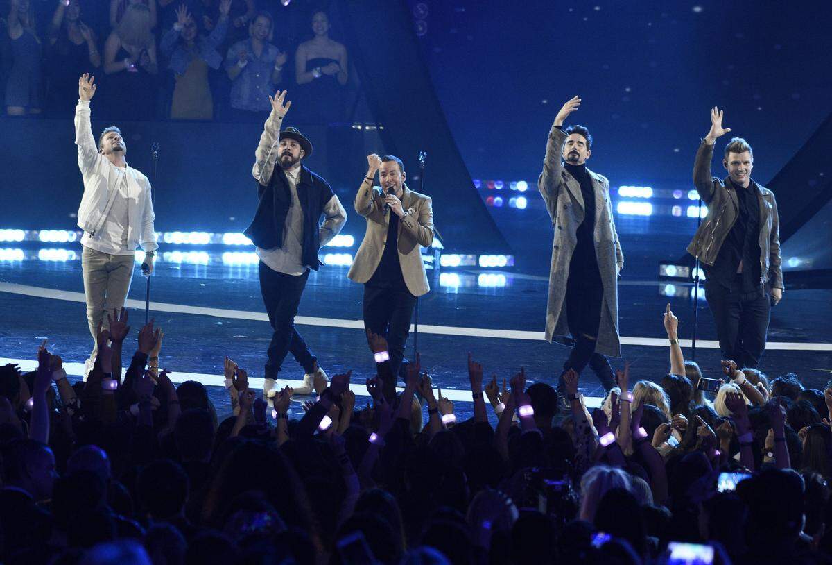 Brian Littrell, from left, A.J. McLean, Howie Dorough, Kevin Richardson and Nick Carter of Backstreet Boys will perform Aug. 20 at the PNC Arena in Raleigh.