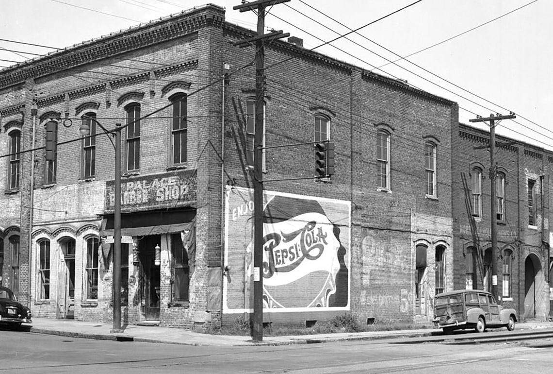 The Palace Barber Shop at 109 S. Magnum Street in Durham in an undated photo.