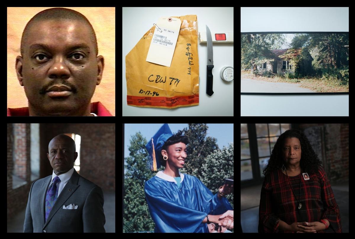 Clockwise: Henry Louis Wallace; evidence in the Wallace case; Wallace’s Charlotte home at the time of the killings; Dee Sumpter, mother of victim Shawna Hawk; victim Shawna Hawk; Charlotte detective Garry McFadden.