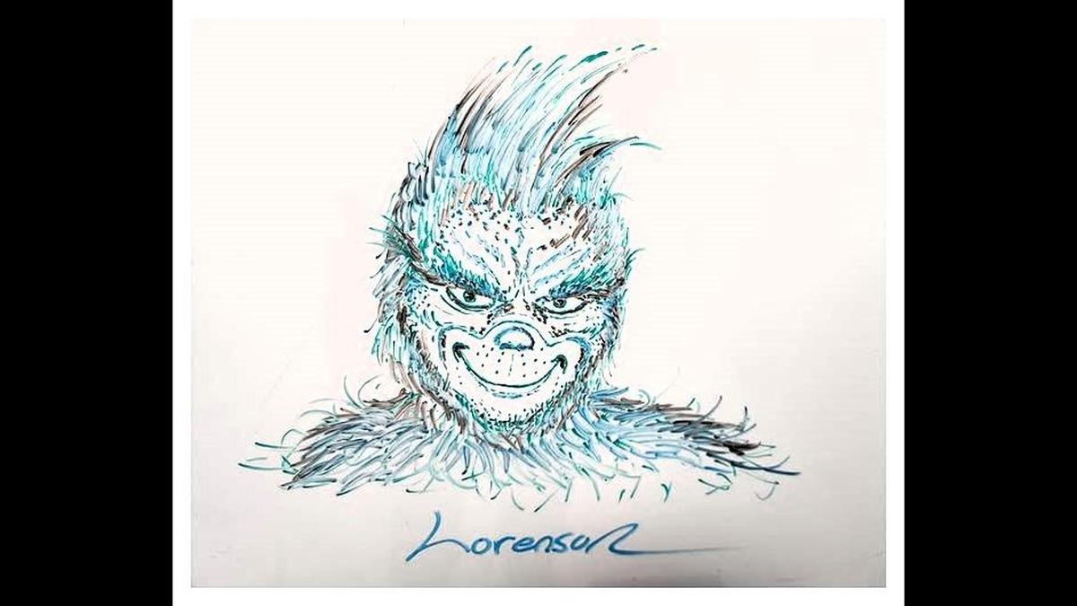 The Grinch, as portrayed by actor Jim Carrey, was the first doodle that Hillsborough police Officer 1st Class Matthew Lorenson drew on the office whiteboard. He got the idea from a co-worker who drew the Dr. Suess version of the character, he said.