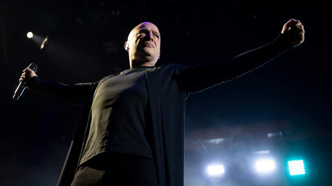 Disturbed brings their “Take Back Your Life Tour” to Raleigh, N.C.’s Coastal Credit Union Music Park at Walnut Creek, Wednesday night, Sept. 6, 2023.