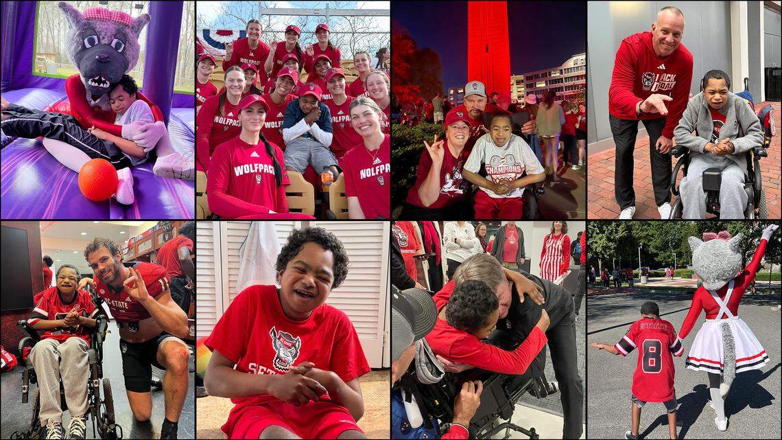 NC State superfan Grayson Ketchie, 14, remained true to his Wolfpack to the end